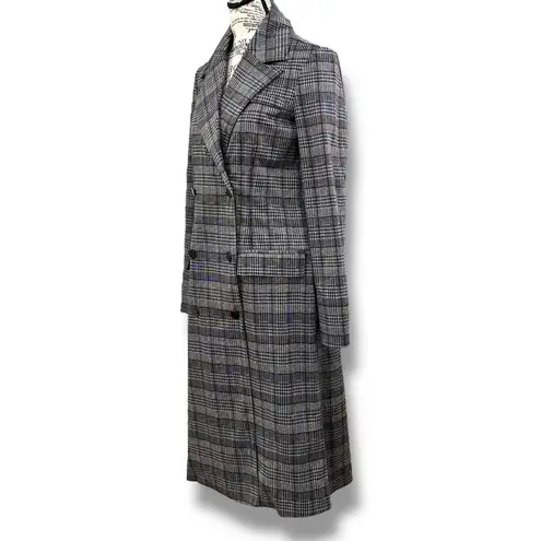 Michael Stars Revolve Size XS Gray Plaid Ponte Crombie Double Breast Jacket $288