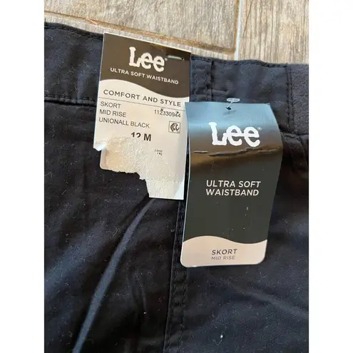 Lee NWT  Skort Womens size 12 Pockets Pickleball Tennis Skirt and Shorts Black