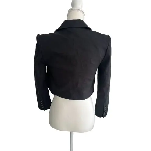 Something Navy Black Cropped Blazer Jacket Size XXS NEW with tags