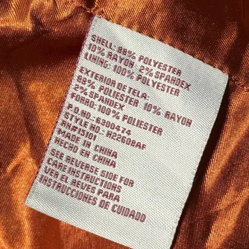 Hydraulic Double Breasted Rust Orange Women's Peacoat Jacket Medium