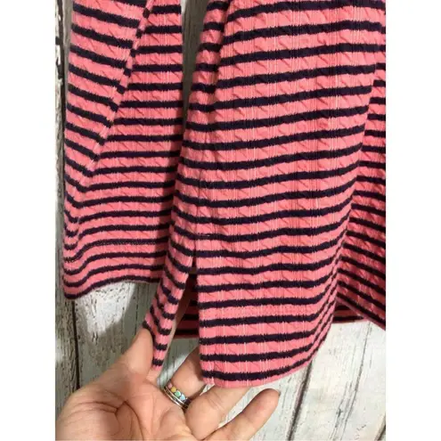 Talbots  Size Small Coral & Black Turtleneck Button Accent Collar ❄️☃️