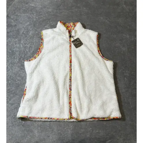 Matilda Jane NWT Reversible Floral and Fleece Vest Large