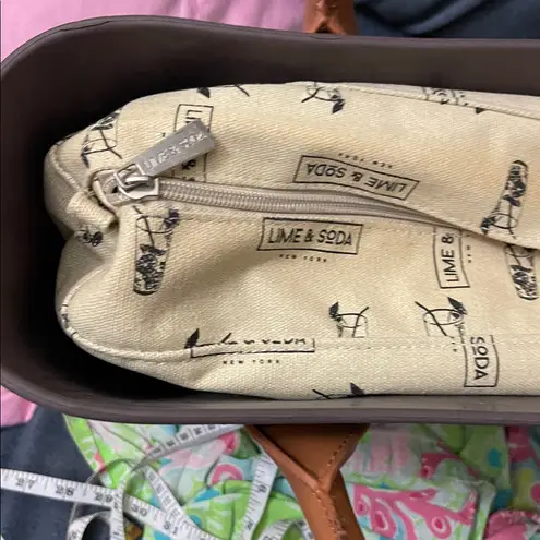 Lime & Soda Fashion Tote Handbag Tan