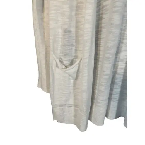 Susina White Long Sleeve Cotton Blend Open Front Knit Cardigan Women Sz SP