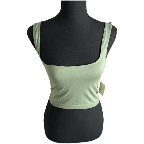 Free People Intimately  Scoop Neck Crop Tank Top M/L Women’s Army Green