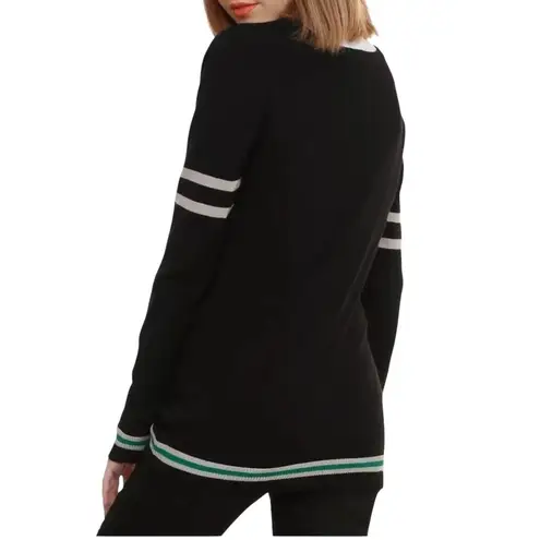 Harry Potter Slytherin House Crest Black V Neck Cardigan Size 16