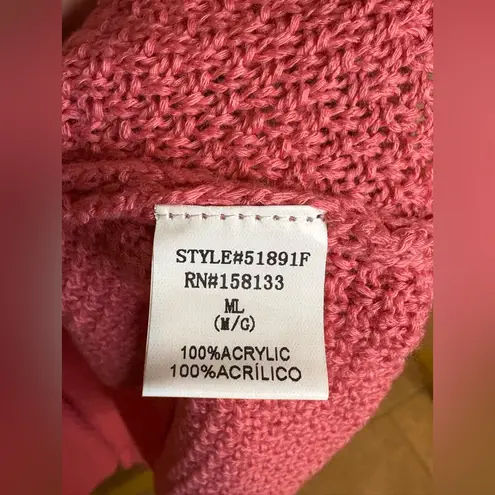 Staccato Berry pink knit sweater open cardigan