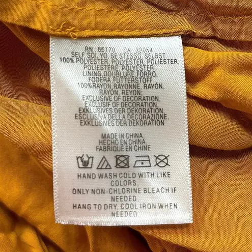 Anthropologie  Daniel Rainn Treva Yellow Embroidered 3/4 Sleeve Mini Dress Sz XS