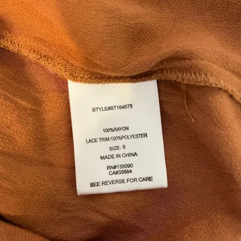 Black Swan Oriana Orange Lace Top