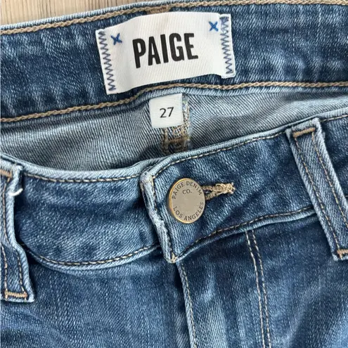 Paige  Size 27 Skyline Ankle Peg Jeans distressed hem - Image 4