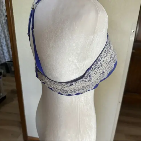 Soma Embraceable Full Coverage Violet Blue Padded Underwire Bra 36C