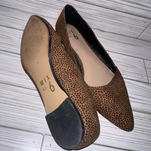 mix no. 6  Leopard Print Pointed Slide On Shoes Ballet Flats