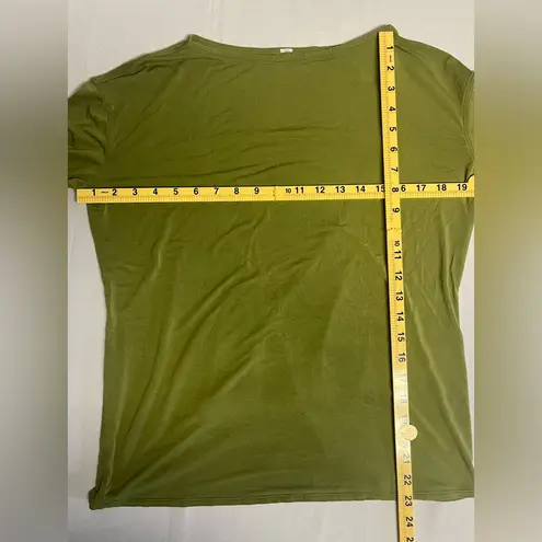 Lululemon Olive Green Open Back Long Sleeve Blouse