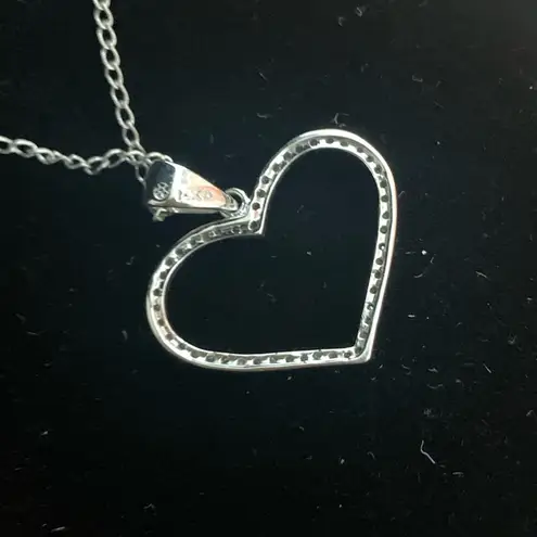 14k gold heart charm with sterling silver chain