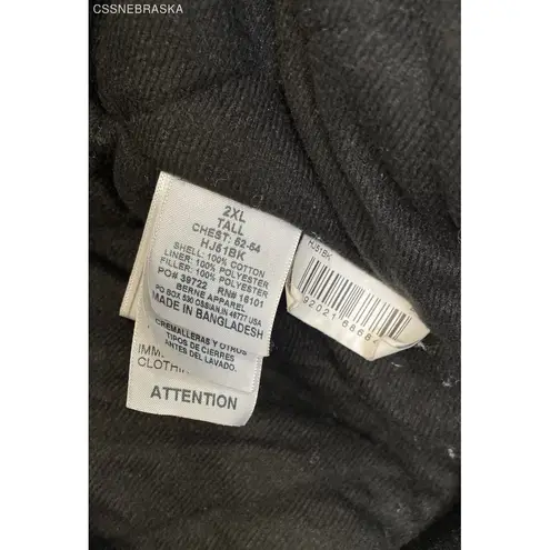 Berne Black Men's Canvas Jacket Highland Duck Hooded Workwear HJ51BK