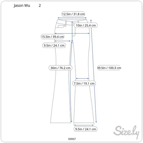 Jason Wu Womens Jeans Blue Denim Boot Cut Mid Rise Casual Medium Wash Size 2