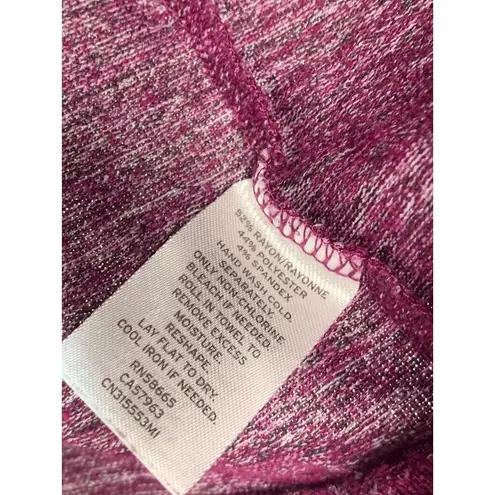 Casion Womens Sweater Quarter Sleeve Cowl Neck Violet Medium Purple