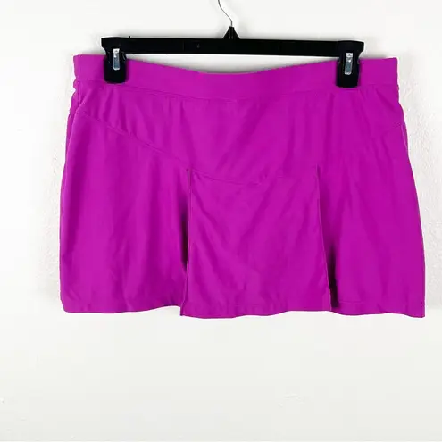 Nike  Fit Dry Fuchsia Pleated Athletic Tennis Golf Fishing Skort, Size Large