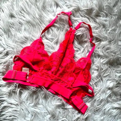 Free People  we are hah sistah hot pink adjustable racerback bralette size S - Image 5