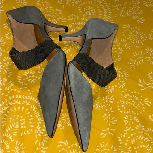 Corso Como Gray Heels with Asymmetrical Design