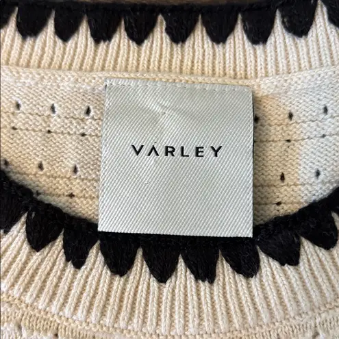 Varley Dwight Tank Knit Midi Dress Birch Pointelle Cotton Sleeveless Small NWT