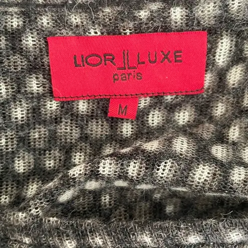 Lior Paris Women Top M Muted Tones Asymmetrical Netted Layer Whimsigoth Grunge Black Size M