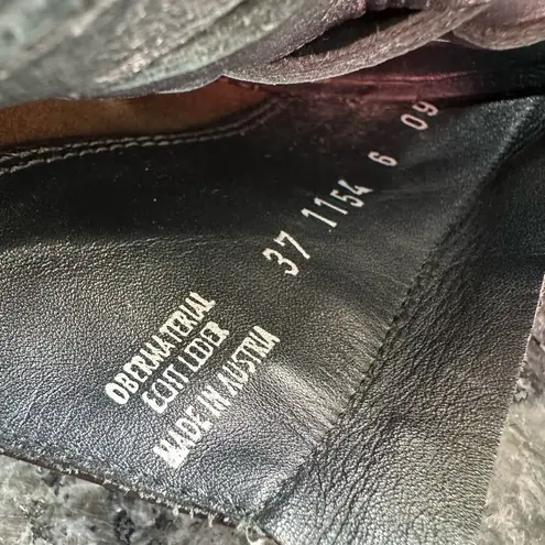 Paul Green Chic Bravo Black Suede Ankle Booties Open Peep Toe Caged Size 6