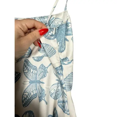 Shekou NEW- NWOT White Blue Butterfly Mini Dress XS