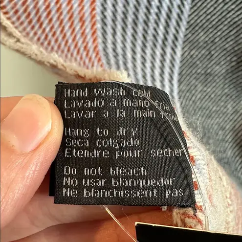 Joy Susan NWT Multicolor Striped Fringe Edge Scarf Women Blue