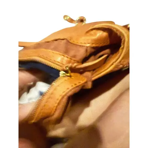 SANCIA THE BABYLON COGNAC BAR SUEDE LEATHER SADDLE BAG Brown