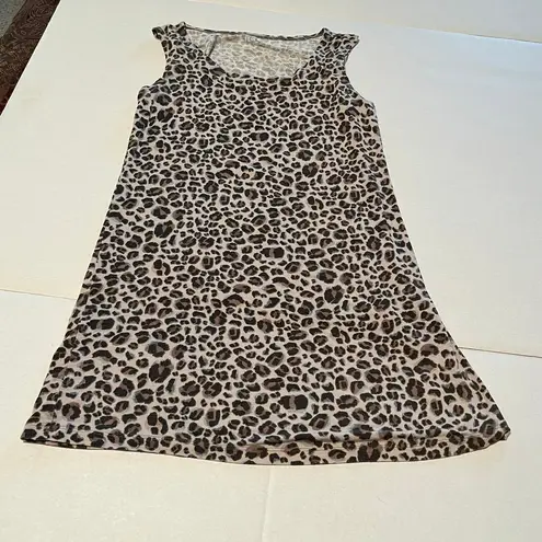 LOGO By Lori Goldstein fitted dress women's size XS extra small cheetah leopard