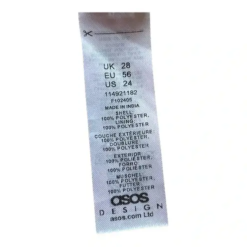 ASOS Curve Floral Soft Shirred Waist Mini Dress Peach Floral Women Plus Size 26 Pink