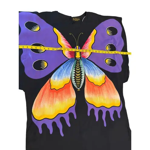 Batik Halus Puri Kencana Purple Butterfly Dress Black Size L