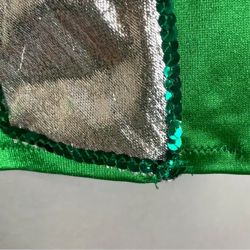 Cheerleader Top Halloween Costume Handmade Cropped Green Kites Shirt Sleeveless