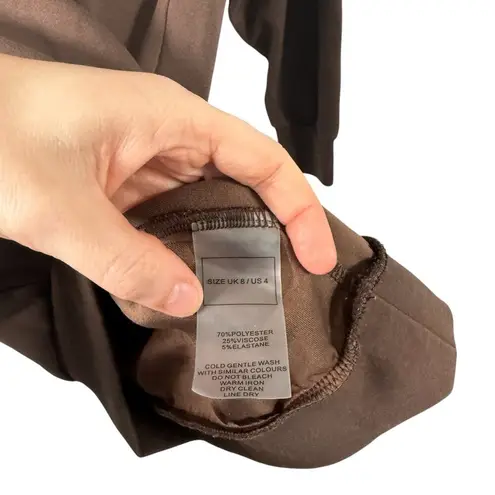 Maniere De Voir Brown Hoodie Sweatshirt Dress Y2K Womens Size UK 8 US 4