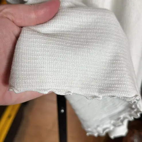 Soft Surroundings Essie Top Lite Blue Off Shoulder 100% Cotton Blouse Sz Medium