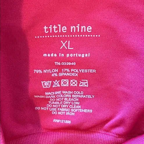 Title Nine Athletic Tank Top with Built In Bra Size XL