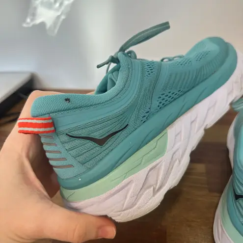 HOKA Womens Sneaker 10 Bondi 7 Training Blue Running Eggshell Athletic Walking