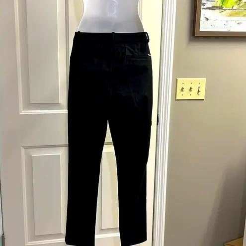 MICHAEL Michael Kors Black Cotton Button & Zipper Straight Dress Pants