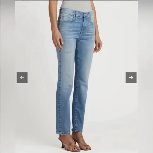 NWT EDWIN Anthropology Bree Regular Hem Jeans in REVERIE size 25 $198 Blue
