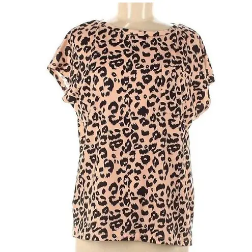Mirol Women’s Leopard Animal Print Short Sleeve Blouse