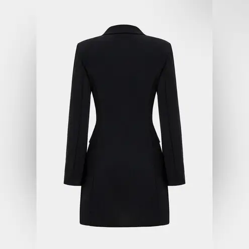 Micas Denim Patchwork Long Sleeve Blazer Suit Mini Dress NWT Size M