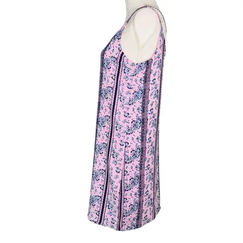 Pink Rose  Dress Large Dusty Pink Floral Spaghetti Strap Lined New