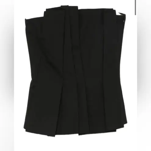Rohe Tulip crepe pleated structured corset top 36 NEW Black