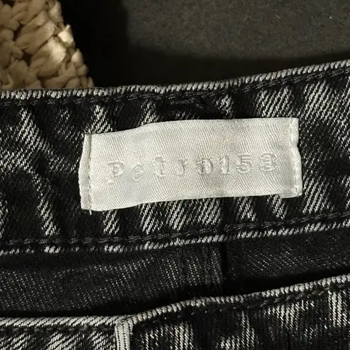 Petra 153 Black Acid Washed High Waisted Distressed Jeans size 15 / 31