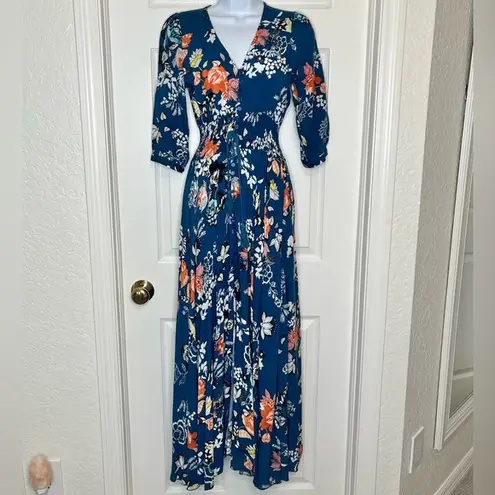 Jaase Boho Blue maxi floral dress