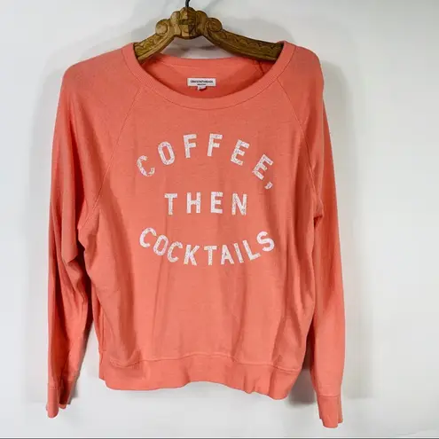 Grayson Threads Coral Graphic Sweatshirt  Sz XS Coffee Cocktails