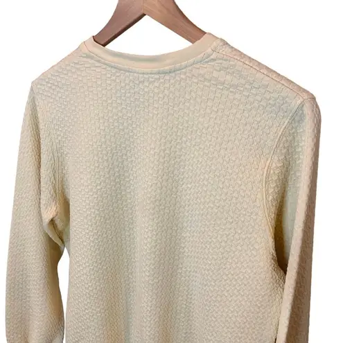 Women’s Vintage 80s Koret light yellow floral embroidered top Size M