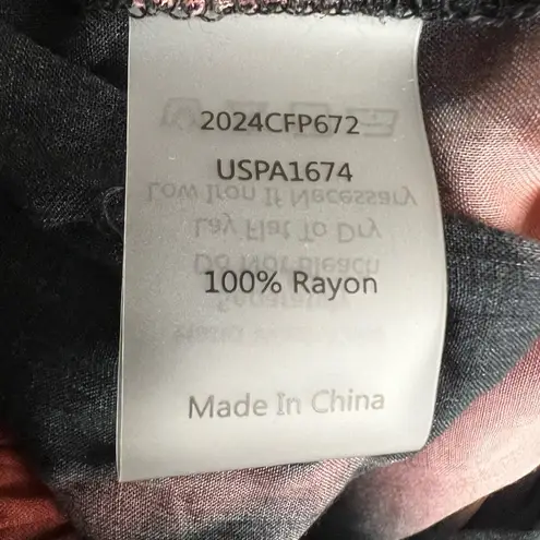 Universal Standard Pants Wide Leg Black Floral Elastic Waist Size 4XS / 00-0 New