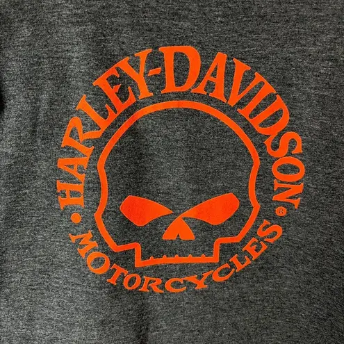 Harley Davidson  Motorcycles T Shirt Womens Gray Medium M Graphic Tee Cotton Top
